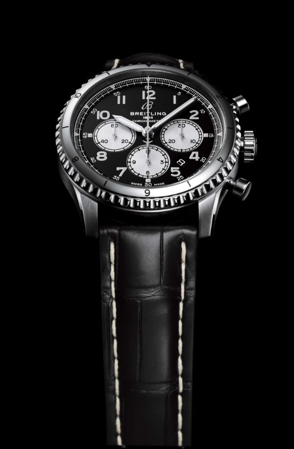 Navitimer Aviator 8 B01 Chronograph 43 SWISS Limited Edition with black dial and black alligator leather strap