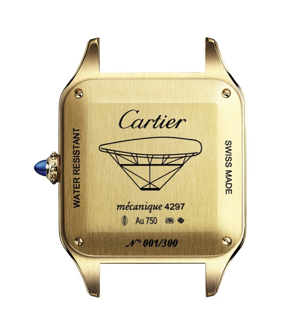2020 Cartier Santos Dumont hand wound limited edition yellow gold La Baladeuse WGSA0027 1 min