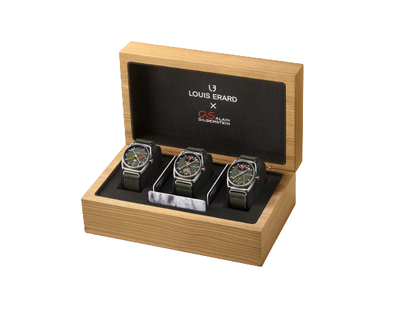 The Louis Erard x Alain Silberstein Khaki Triptych is a set of three watches.