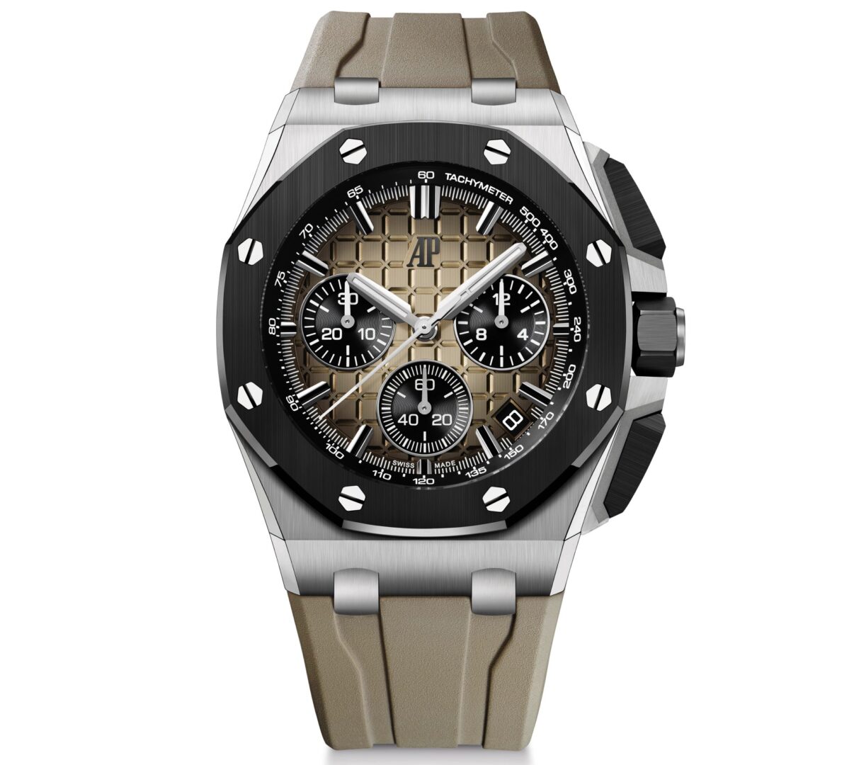43mm Royal Oak Offshore in stainless steel with smoked light brown dial 1