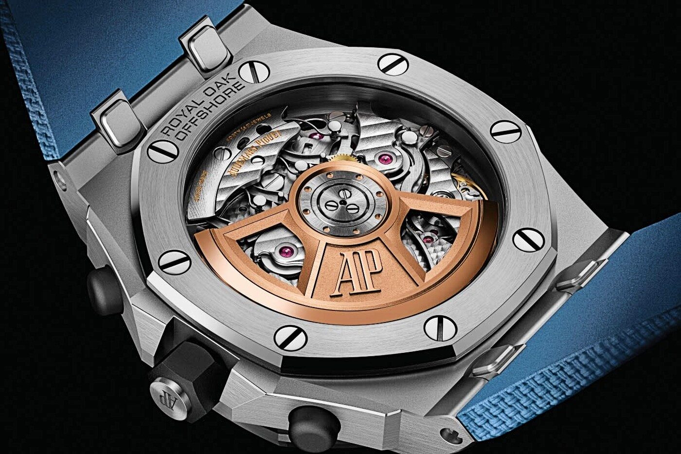 6 The back of the steel Mega Tapisserie Royal Oak Offshore with cal. 4404 1