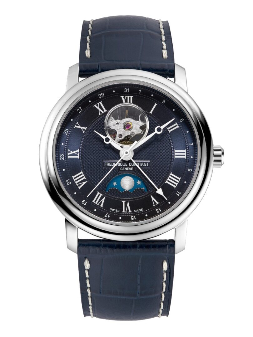 Frederique Constant Classics Heart Beat Moonphase Date Blue Dial FC 335MCNW4P26 8