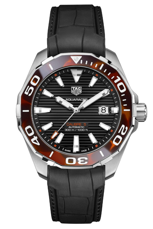 TAG Heuer Aquaracer 43mm Calibre 5 Automatic Tortoise Shell Effect Brown WAY201N.FT6177 4