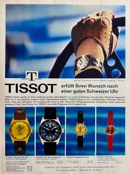Tissot PR 516 Taucheruhr Original 1968 Vintage Watch kopija