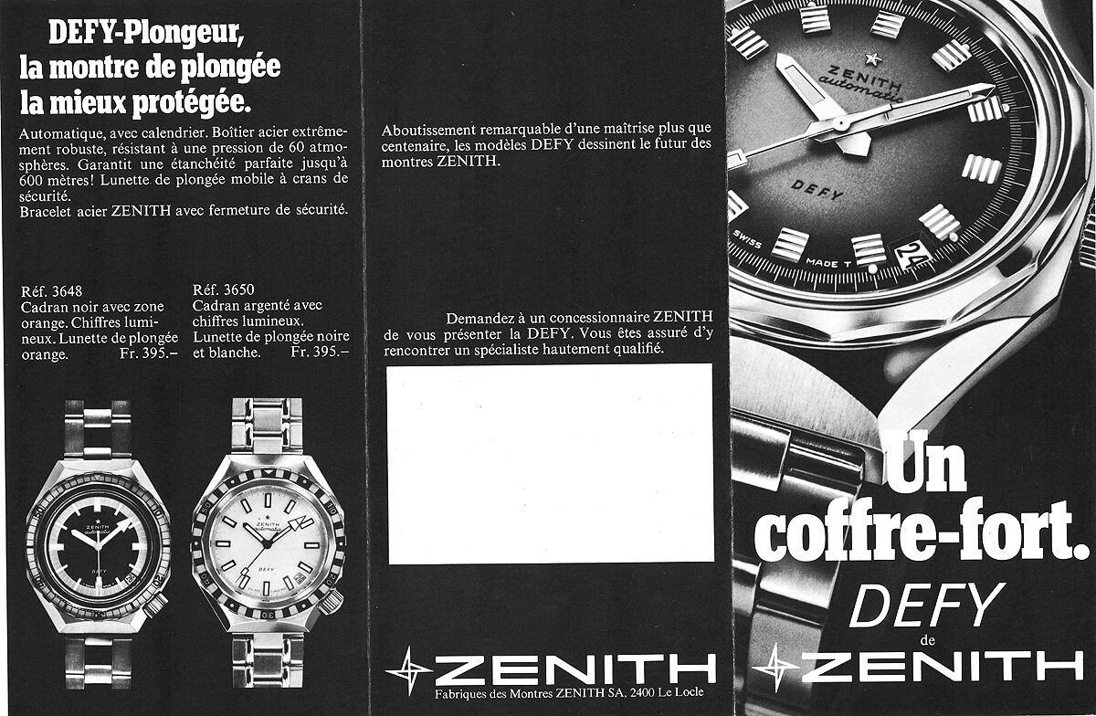 Zenith Defy 1969 Brochure 1000