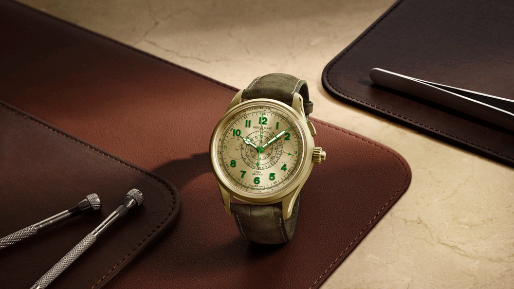 montblanc 1858 Montblanc 1858 Split-Second Chronograph in Lime Gold 